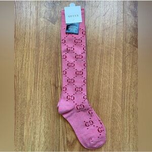 Luxury Pink Gucci Knee High Socks